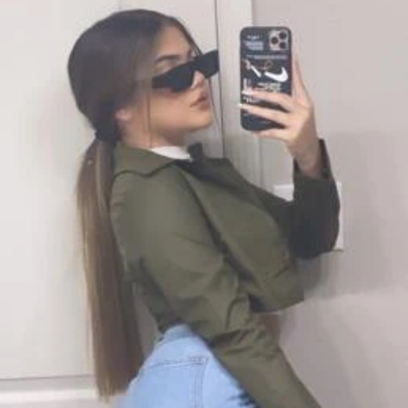 NWT acrylic frame rectangle sunglasses - Picture 8 of 9